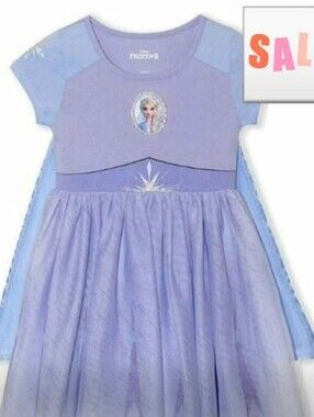 Toddler Disney Lavender and Light Blue Elsa Girls' Dress